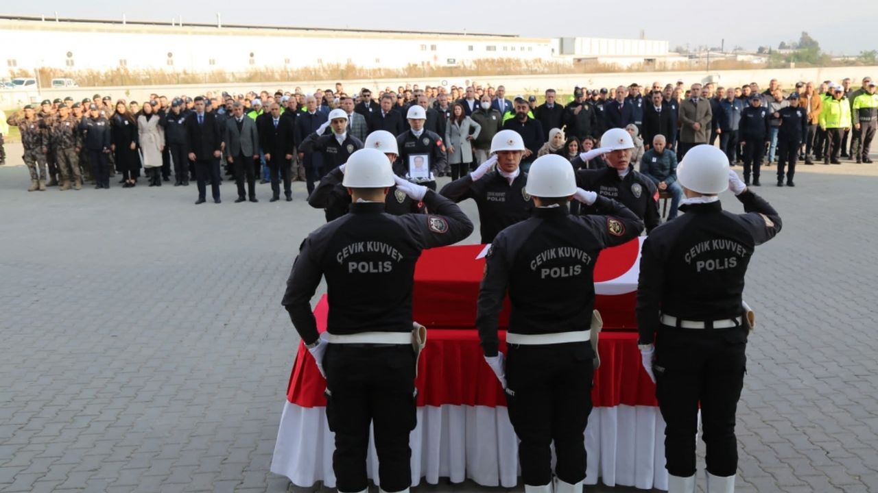 Aydın'da vefat eden polis memuru için tören düzenlendi