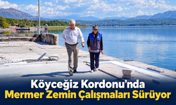 Kordonda Mermer Zemin Çalışmaları Sürüyor