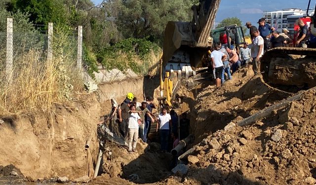 Aydın'da içme suyu hattı çalışmalarındaki göçükte 1 kişi öldü