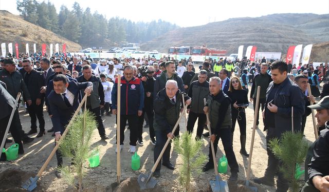 Denizli'de Milli Ağaçlandırma Günü dolayısıyla fidan dikildi