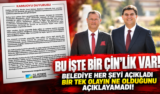 Fethiye Belediyesi Olayın İç Yüzünü Neden Açıklayamadı?
