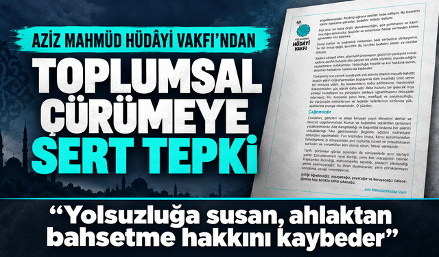 “Yolsuzluğa Susan, Ahlaktan Bahsetme Hakkını Kaybeder”