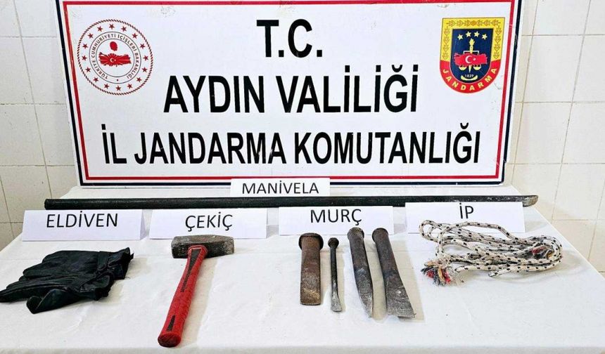 Çine'de kaçak kazı yapan 6 kişi yakalandı