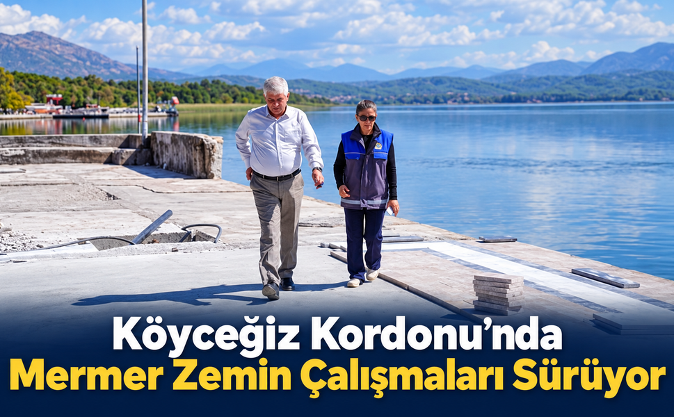 Kordonda Mermer Zemin Çalışmaları Sürüyor