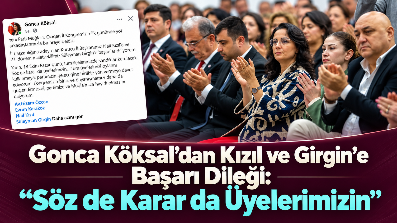 Gonca Köksal’dan Kızıl ve Girgin’e Başarı Dileği