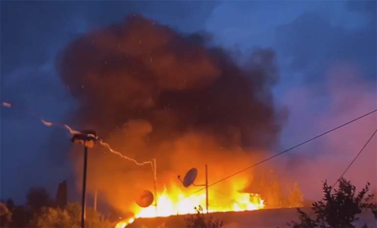 Bodrum'da işyeri yangını